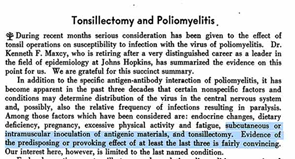 amigdalectomia e poliomielite